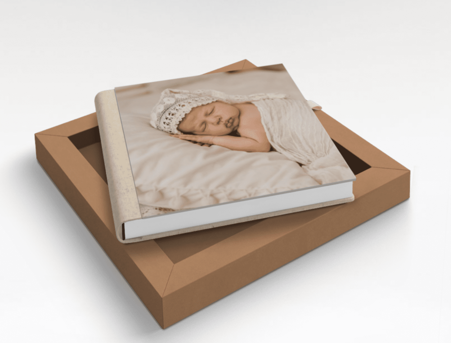 Fotoalbum mit Baby auf dem Cover